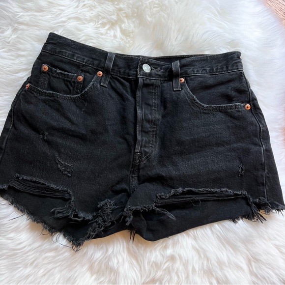 Levi's Pants - Levi's 501s Black Jean Shorts, Size 28
